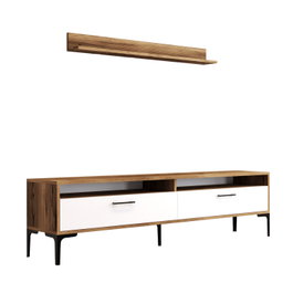 Hanah Home Istanbul Mueble de TV Nogal y Blanco